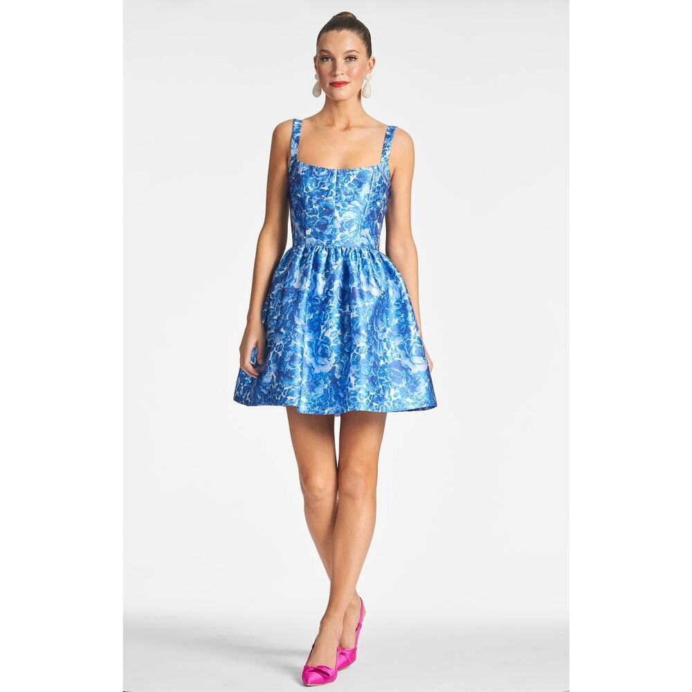 Sachin + Babi Cora Floral Mini Dress Size 14 NWT Mediterranean Blooms Party